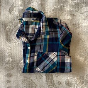 Blue Plaid Flannel Button Down